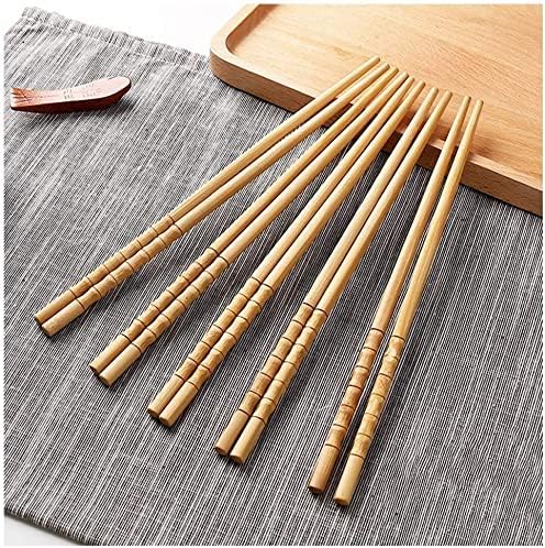 10 Pairs of Exquisite Premium Wooden Chopsticks Set